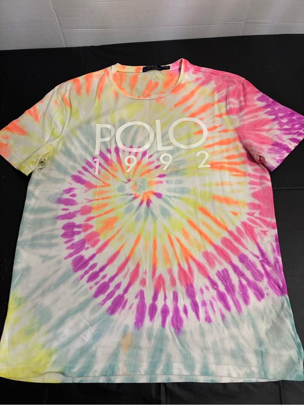 Polo by Ralph Lauren Neon Tie-Dye Crewneck Tee